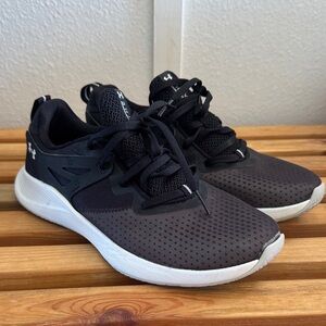 Under Armour Black and White Athletic Shoes